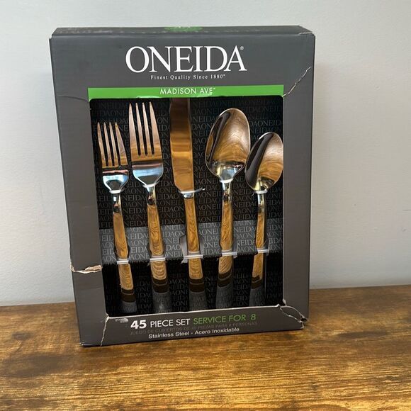 Oneida Madison Ave. Stainless Steel 45pc. Flatware Set Service for Eight - Picture 1 of 6